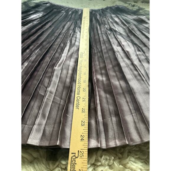 St. John evening Collection Pleated Metallic Skirt pink black tutu knee sz 8 - Picture 12 of 16